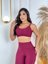 Conjunto Fitness Vinho Imperial – Top e Legging