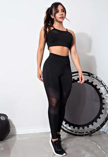 Conjunto Black Sculpt Mesh – Poder & Elegância no Treino