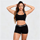 Conjunto black Racy - shorts + blusinha de alça em cruz atrás